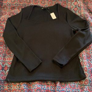 Banana Republic square neck light sweater L